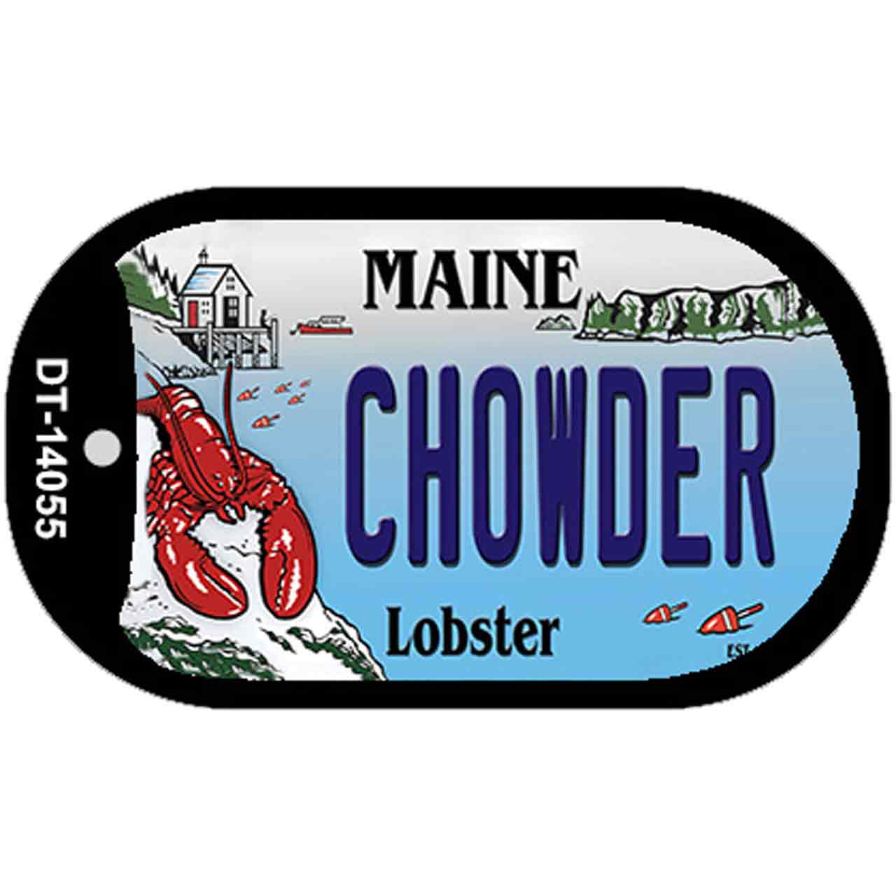 Chowder Maine Lobster Novelty Metal Dog Tag Necklace