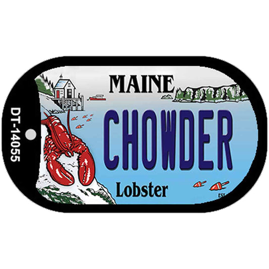 Chowder Maine Lobster Novelty Metal Dog Tag Necklace