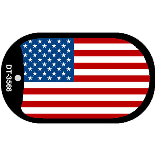 American Flag Metal Novelty Dog Tag Necklace DT-3566