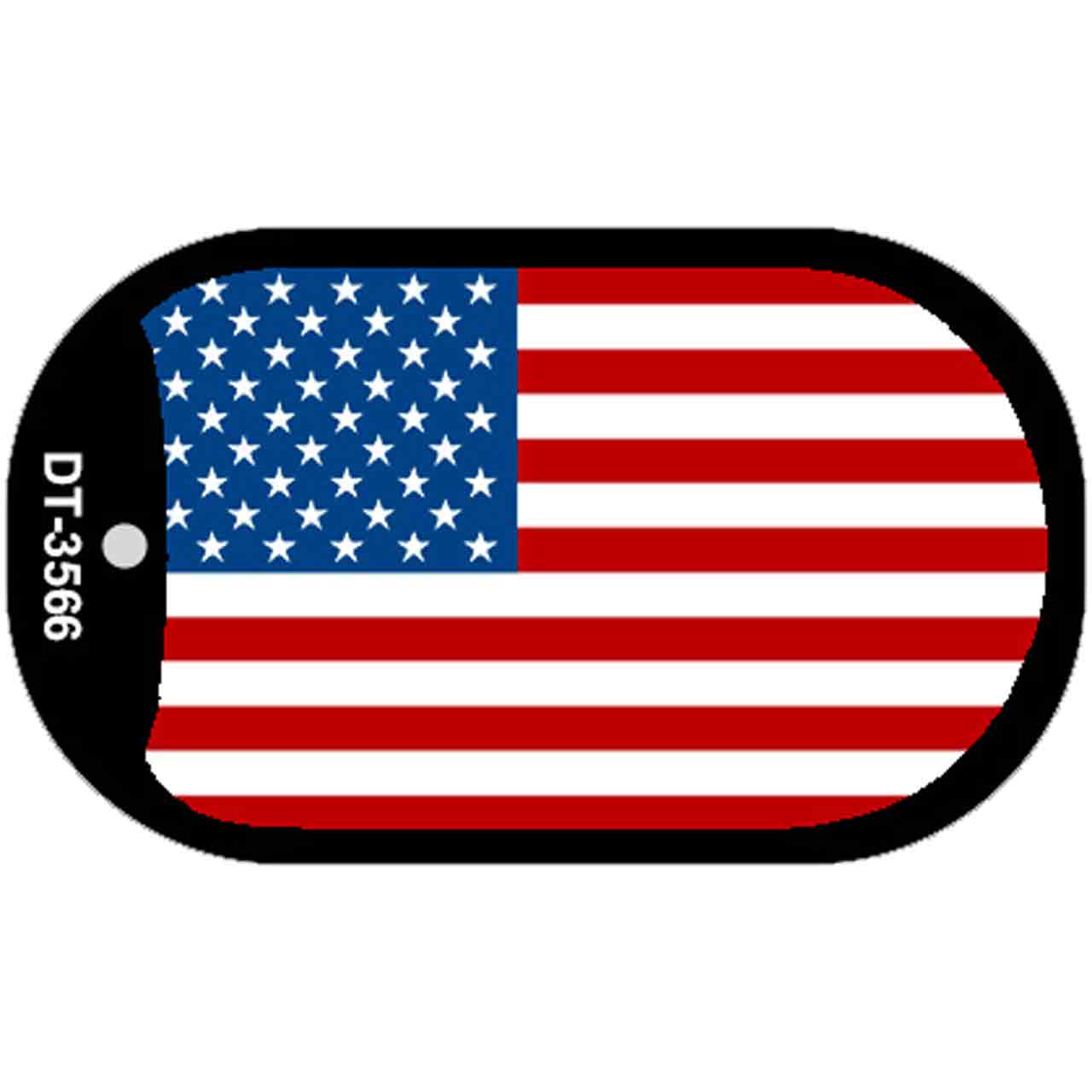 American Flag Metal Novelty Dog Tag Necklace DT-3566