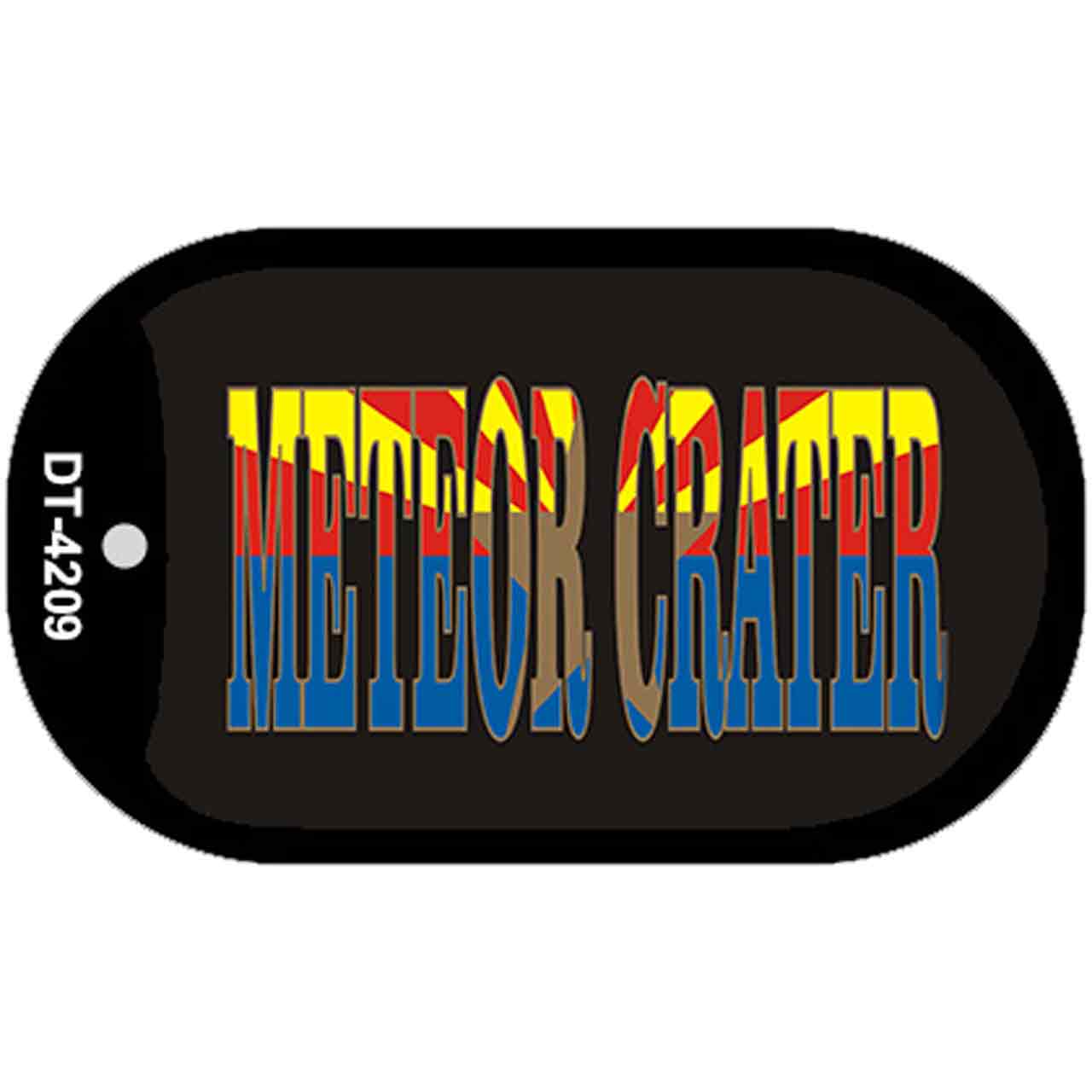 Meteor Crater Arizona Flag Novelty Metal Dog Tag Necklace