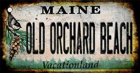 Old Orchard Beach Maine Rusty Novelty Metal Key Chain