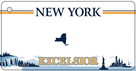 Excelsior New York Blank Novelty Metal Key Chain