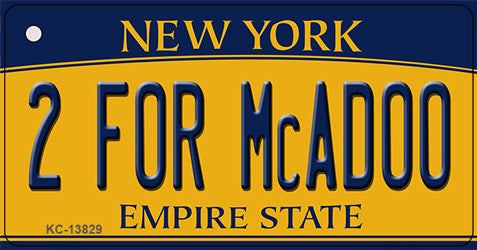 2 For McAdoo New York Novelty Metal Key Chain