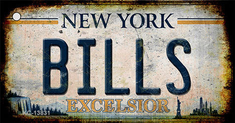 Bills Excelsior New York Rusty Novelty Metal Key Chain