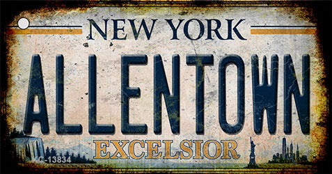 Allentown Excelsior New York Rusty Novelty Metal Key Chain