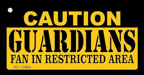 Caution Guardians Novelty Metal Key Chain