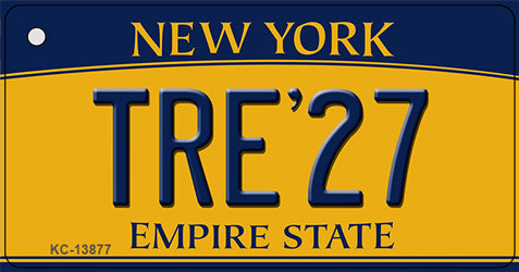 Tre 27 New York Yellow Novelty Metal Key Chain