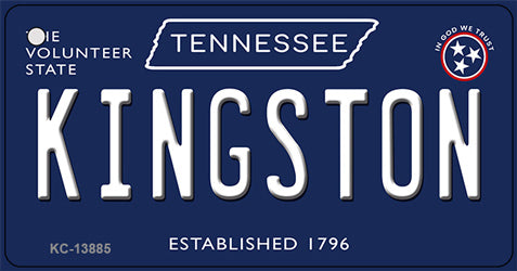 Kingston Tennessee Blue Novelty Metal Key Chain