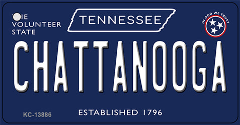 Chattanooga Tennessee Blue Novelty Metal Key Chain