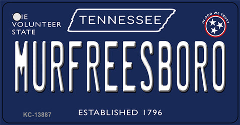 Murfreesboro Tennessee Blue Novelty Metal Key Chain