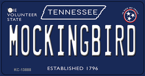 Mockingbird Tennessee Blue Novelty Metal Key Chain