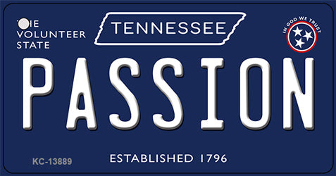 Passion Tennessee Blue Novelty Metal Key Chain