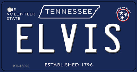 Elvis Tennessee Blue Novelty Metal Key Chain