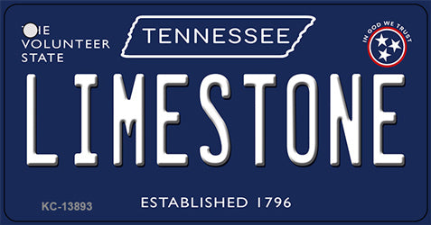Limestone Tennessee Blue Novelty Metal Key Chain