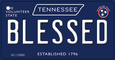 Blessed Tennessee Blue Novelty Metal Key Chain