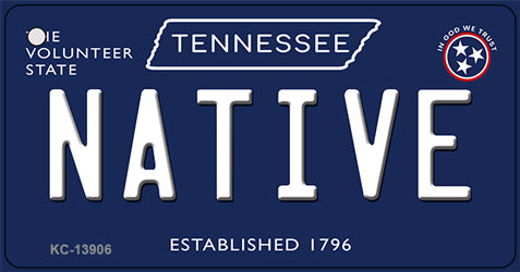 Native Tennessee Blue Novelty Metal Key Chain