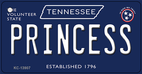 Princess Tennessee Blue Novelty Metal Key Chain