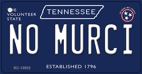 No Murci Tennessee Blue Novelty Metal Key Chain