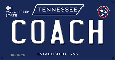 Coach Tennessee Blue Novelty Metal Key Chain