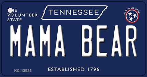 Mama Bear Tennessee Blue Novelty Metal Key Chain