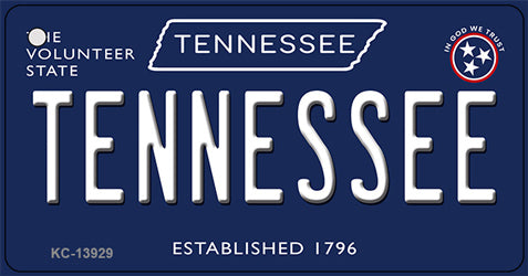 TN Tennessee Blue Novelty Metal Key Chain