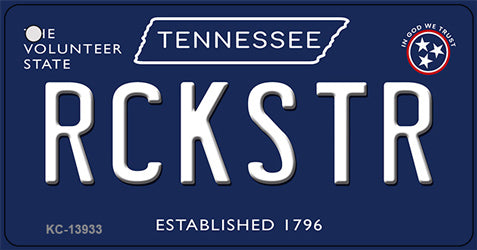 Rckstr Tennessee Blue Novelty Metal Key Chain