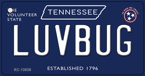 Luv Bug Tennessee Blue Novelty Metal Key Chain