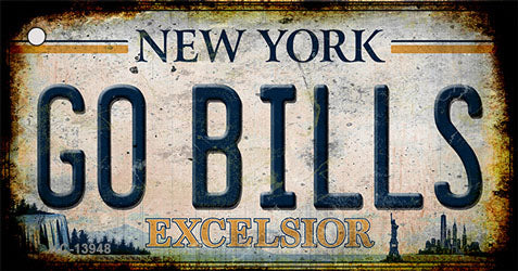 Go Bills New York White Novelty Metal Key Chain