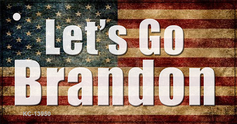 Lets Go Brandon US Flag Novelty Metal Key Chain