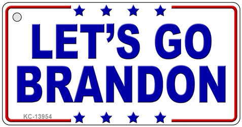 Lets Go Brandon Stars Novelty Metal Key Chain