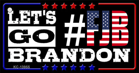 Lets Go Brandon FJB Black Novelty Metal Key Chain