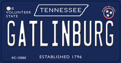 Gatlinburg Tennessee Blue Novelty Metal Key Chain