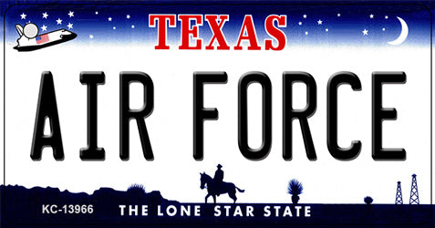 Texas Air Force Novelty Metal Key Chain