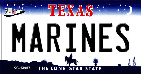 Texas Marines Novelty Metal Key Chain