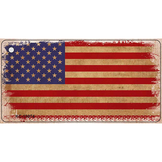 Grunge American Flag Novelty Metal Key Chain