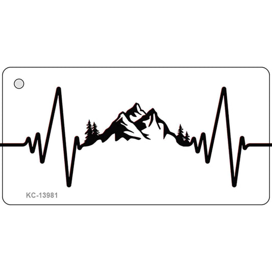 Mountains Heart Beat Novelty Metal Key Chain