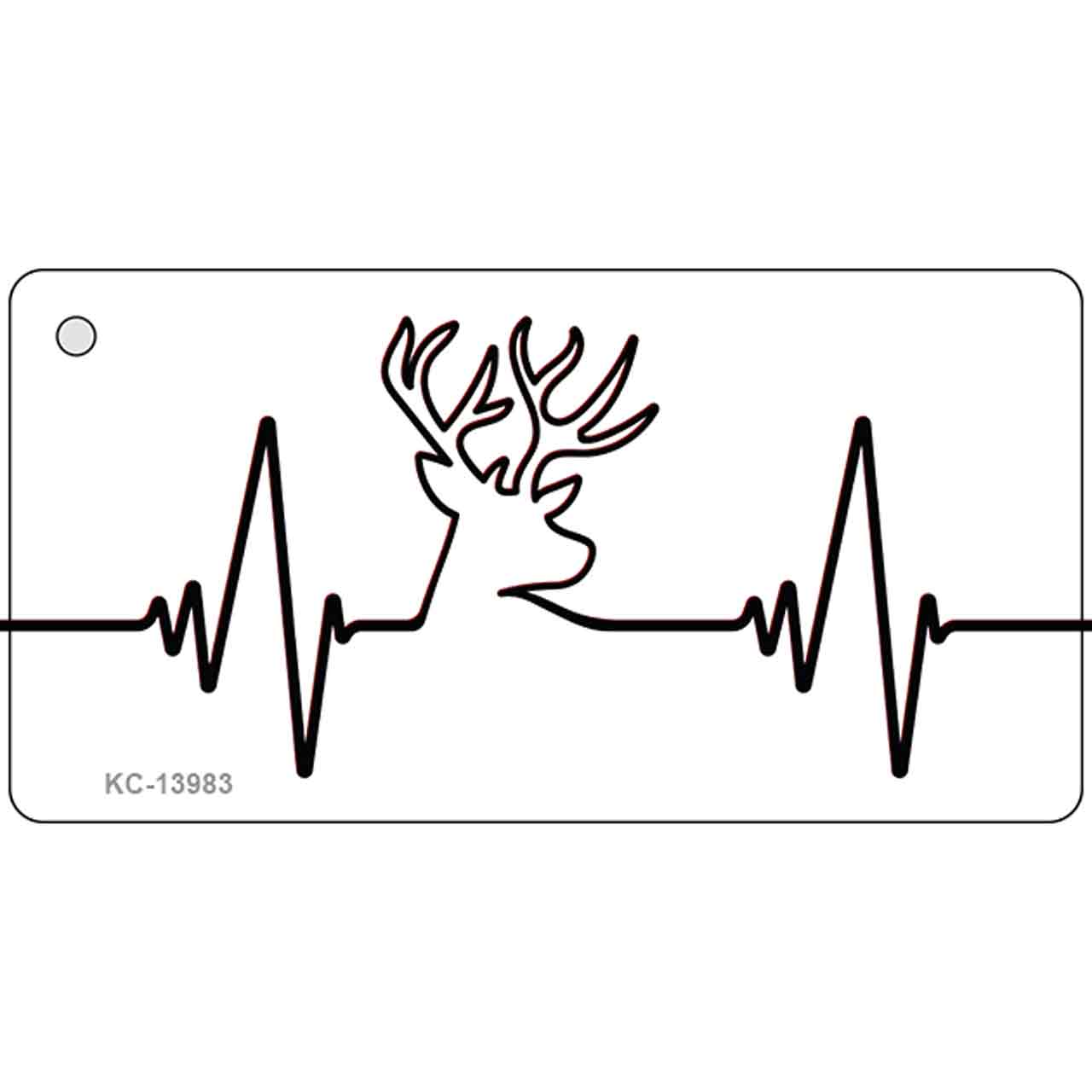 Deer Heart Beat Novelty Metal Key Chain