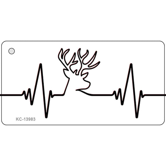 Deer Heart Beat Novelty Metal Key Chain