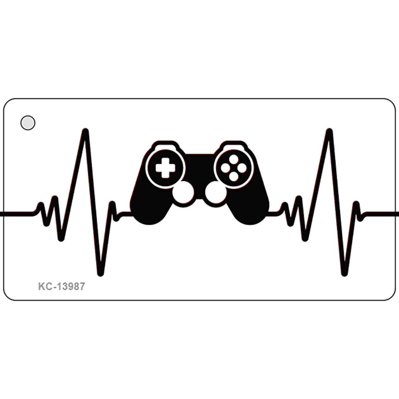 Video Games Heart Beat Novelty Metal Key Chain