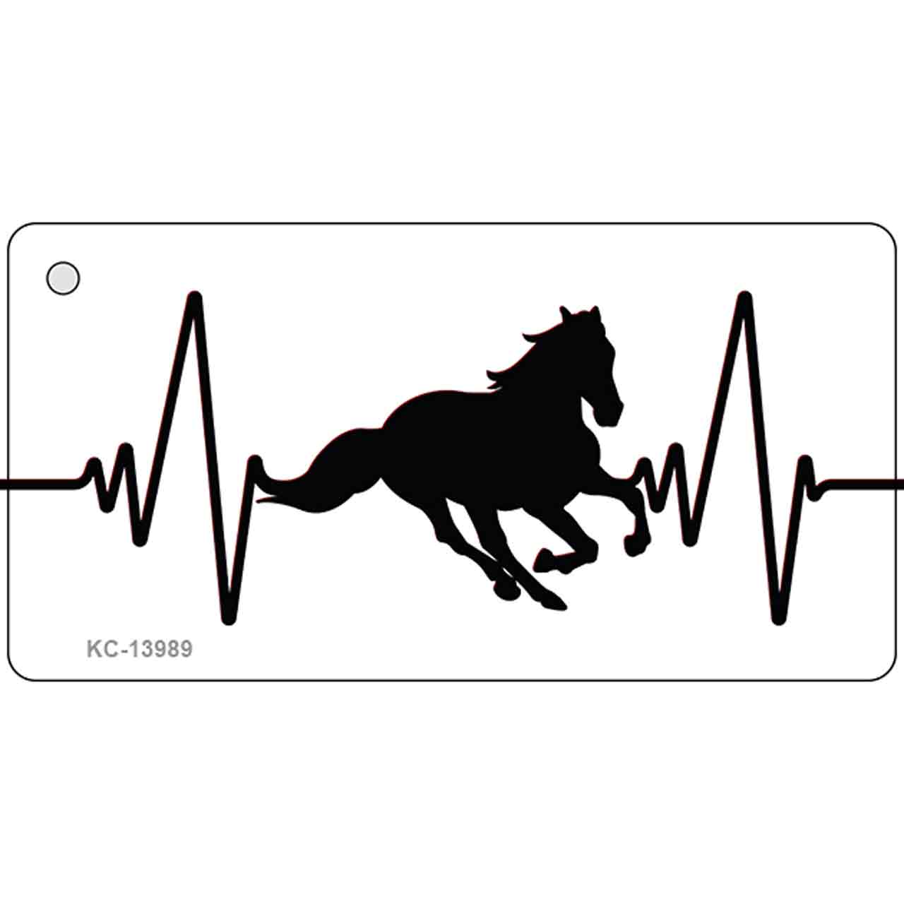 Horse Heart Beat Novelty Metal Key Chain