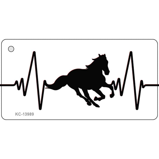 Horse Heart Beat Novelty Metal Key Chain