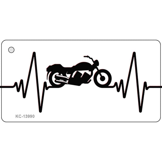 Motorcycle Heart Beat Novelty Metal Key Chain