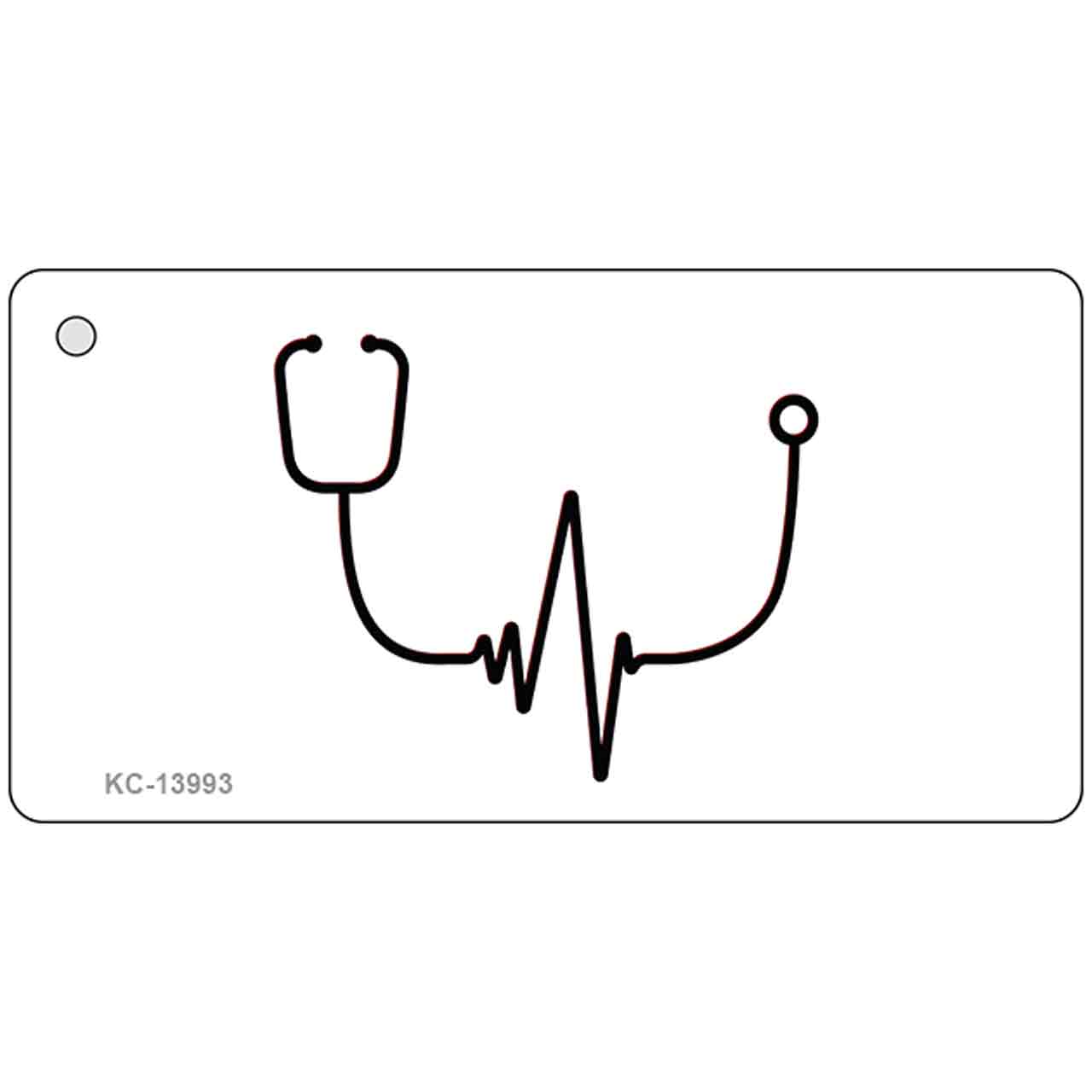 Stethoscope Heart Beat Novelty Metal Key Chain