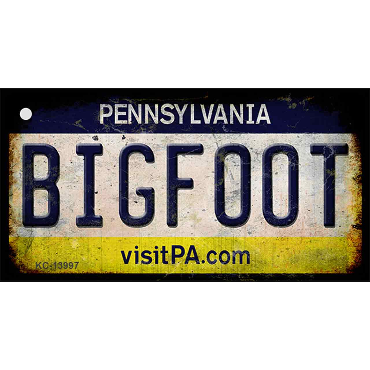 Bigfoot Pennsylvania Novelty Metal Key Chain