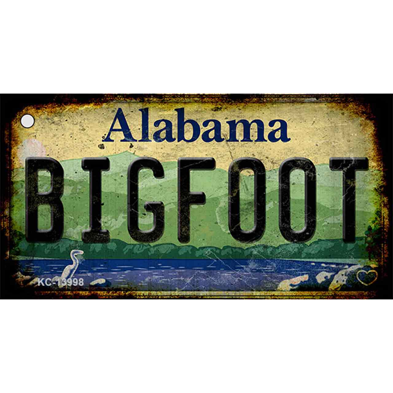 Bigfoot Alabama Novelty Metal Key Chain