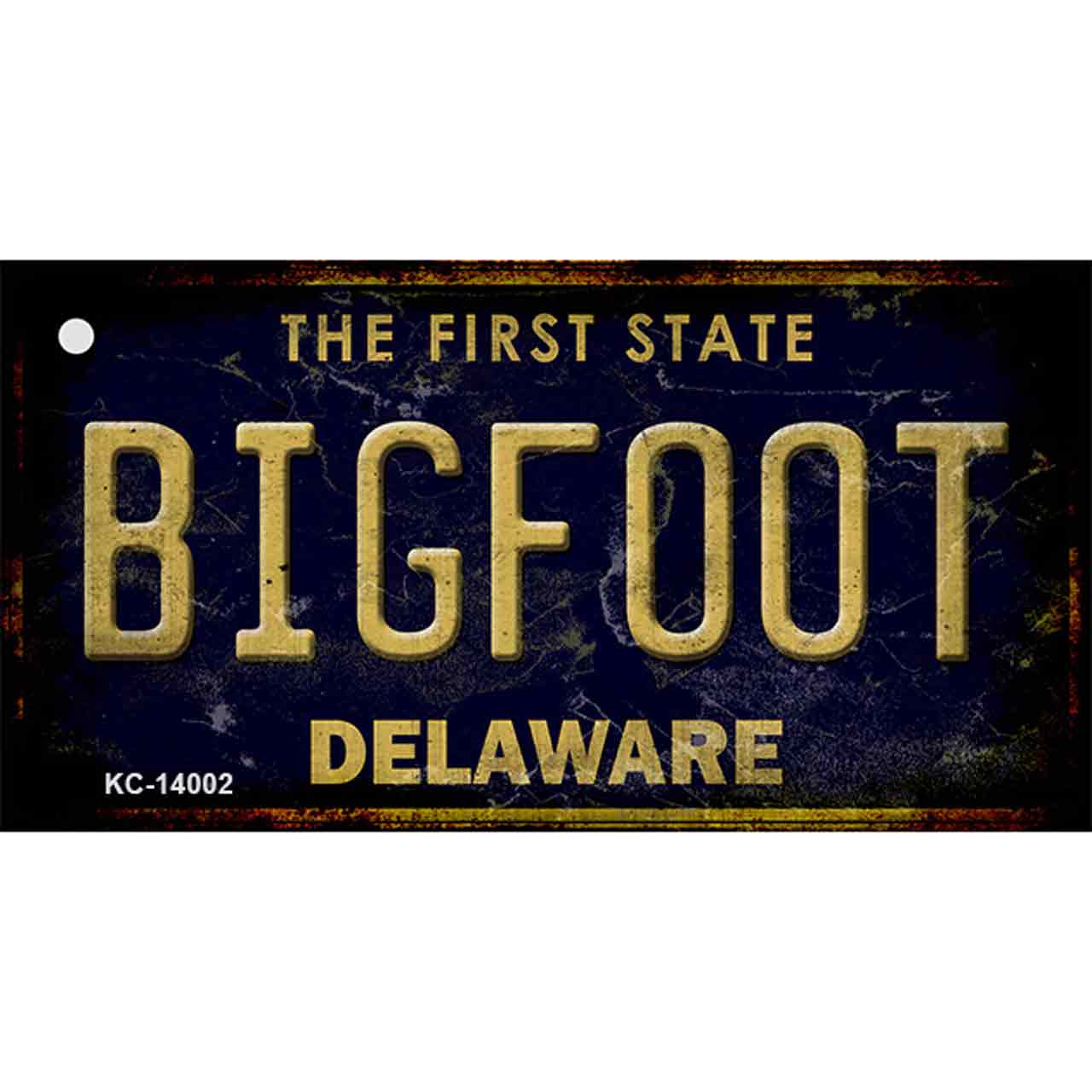 Bigfoot Delaware Novelty Metal Key Chain