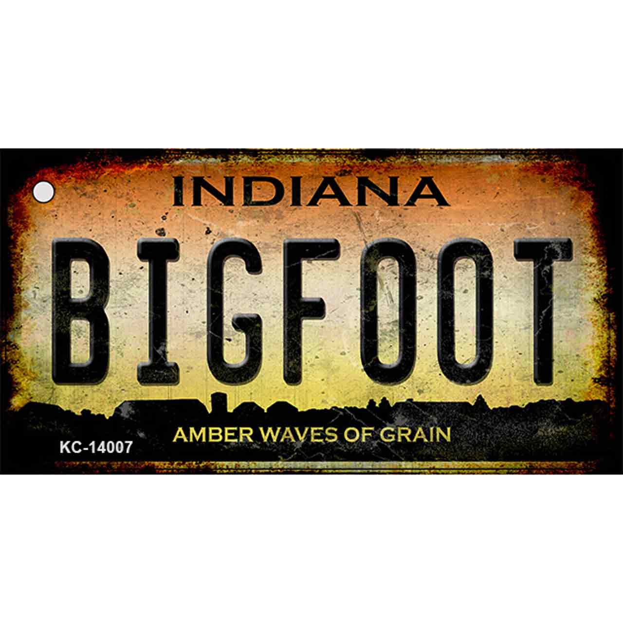 Bigfoot Indiana Novelty Metal Key Chain