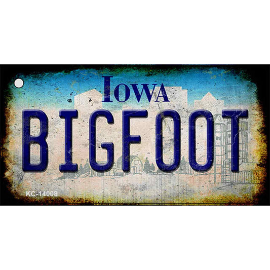 Bigfoot Iowa Novelty Metal Key Chain