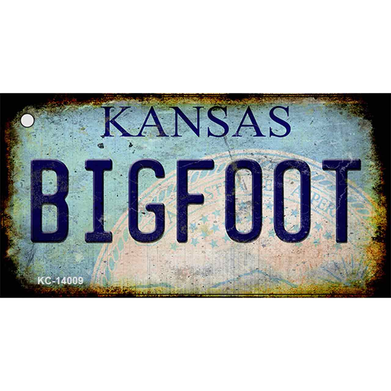 Bigfoot Kansas Novelty Metal Key Chain